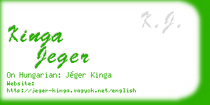 kinga jeger business card